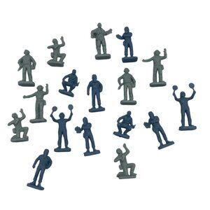 Vtg Plastic Airforce Flight Workers Figurines 1" Pilot Traffic Controllers 16